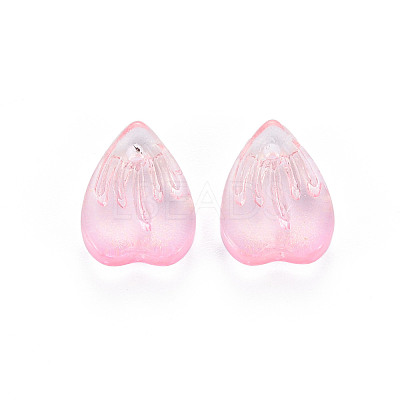 Transparent Spray Painted Glass Charms GLAA-S190-020A-05-1