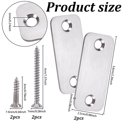 201 Stainless Steel Door Lock Hole Cover Plate DIY-WH0750-373B-1
