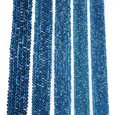 Electroplate Glass Beads Strands EGLA-A044-T6mm-L27-1