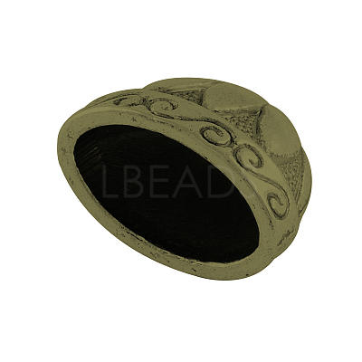 Tibetan Style Alloy Bead Cones TIBE-00748-AB-FF-1