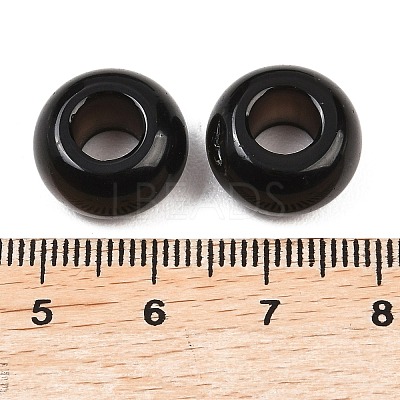 Natural Silver Obsidian European Beads G-G740-14x8mm-44-1