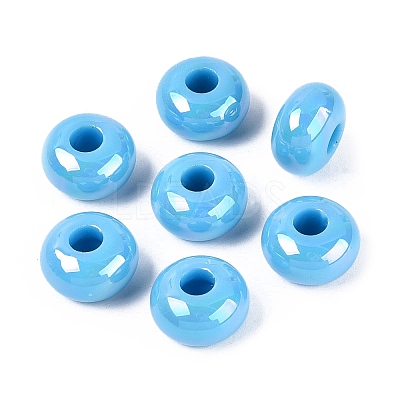 Opaque Acrylic European Beads OACR-E033-19D-1