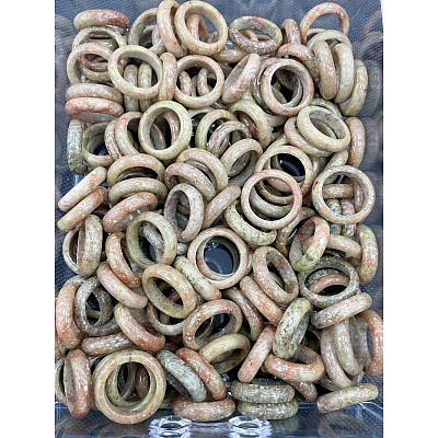 Natural Unakite Finger Rings WG8089A-04-1