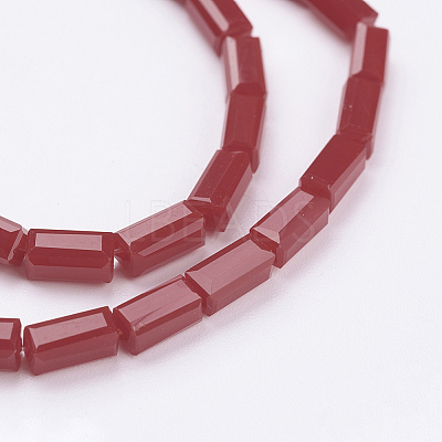 Opaque Glass Beads Strands EGLA-E008-3x6mm-05-1