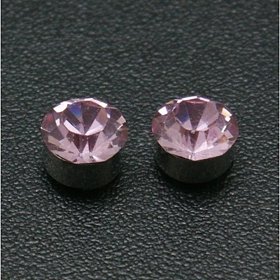 Stainless Steel Magnetic Ear Studs with Rhinestone EJEW-I054C-04-1