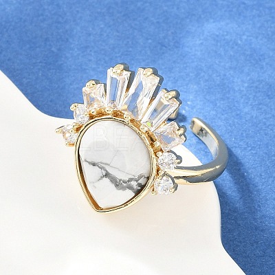 Brass with Mixed Stone Finger Rings GG-CBACC2B-07G-1