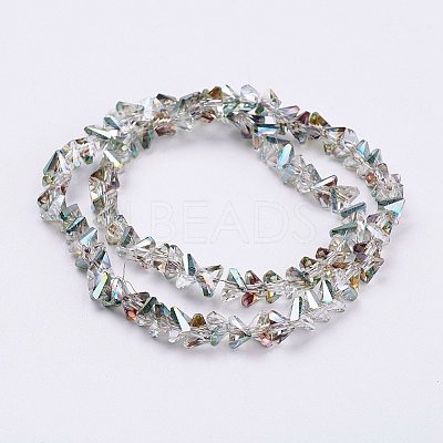 Electroplate Glass Beads Strands EGLA-J145-6mm-HP04-1