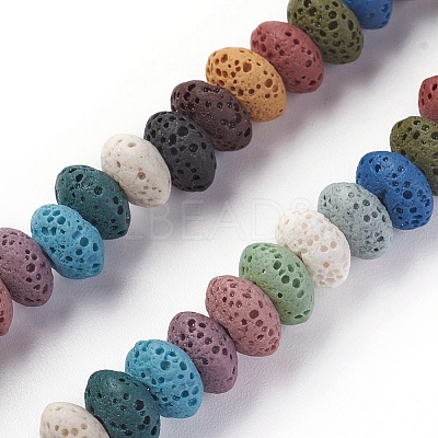 Natural Lava Rock Beads Strands G-F671-01A-17-1