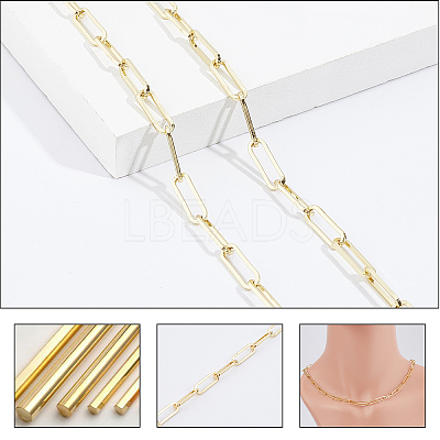 Soldered Brass Paperclip Chains CHC-CA0001-03G-1