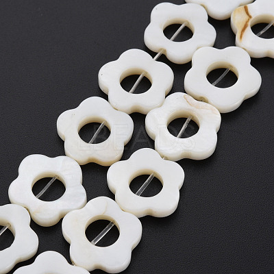 Freshwater Shell Beads Frames Strands X-SHEL-T009-14A-1
