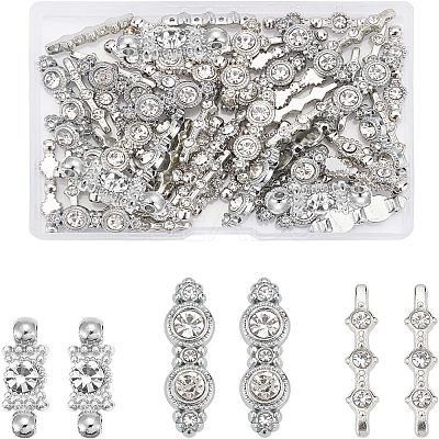 60Pcs 3 Style Alloy Rhinestone Bar Spacers ALRI-FH0001-05-1