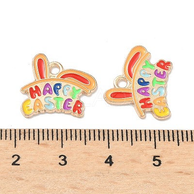 Easter Alloy Enamel Pendants ENAM-I055-01KCG-05-1