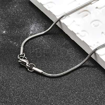 Tarnish Resistant 304 Stainless Steel Snake Chain Necklaces NJEW-M151-11P-1