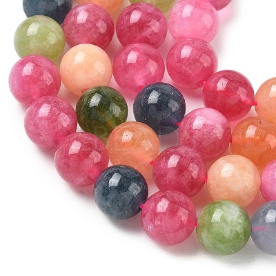 Dyed Natural Malaysia Jade Beads Strands G-G021-02C-26-1