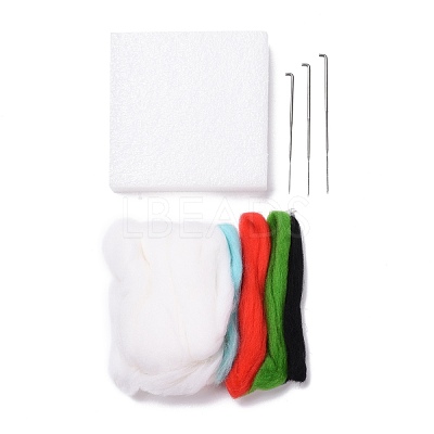 Christmas Snowman Needle Felting Kit DIY-I092-02-1