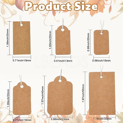 300Pcs 6 Styles Multi Size Elastic Rope Packaging Hanging Tags ST-CJ0045-001-1