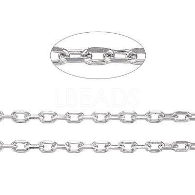 Tarnish Resistant 304 Stainless Steel Cable Chains CHS-D004-01P-1