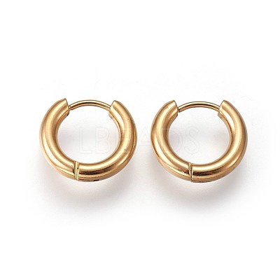 Ion Plating(IP) 304 Stainless Steel Huggie Hoop Earrings EJEW-O087-06C-1