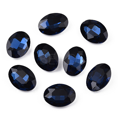Pointed Back Glass Rhinestone Cabochons RGLA-T080-6x8mm-13-1