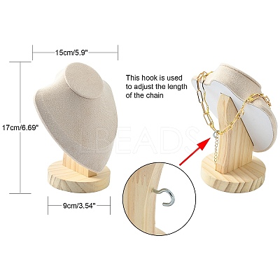 Necklace Bust Display Stand NDIS-E022-01C-1