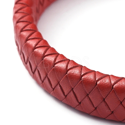 Unisex Leather Cord Weave Bracelets BJEW-JB04893-1