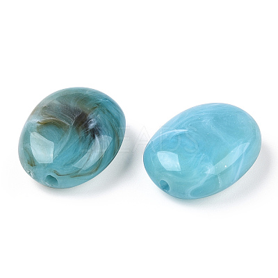 Oval Imitation Gemstone Acrylic Beads LS-X-OACR-R047-13-1