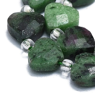Natural Ruby in Zoisite Beads Strands G-K245-P01-02-1