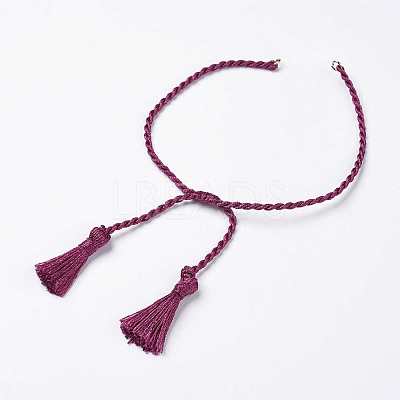 Polyester DIY Braided Bracelet Making MAK-K018-A13-1