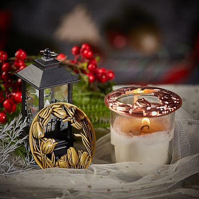 Zinc Alloy Candle Lids PALLOY-PH0013-61-1