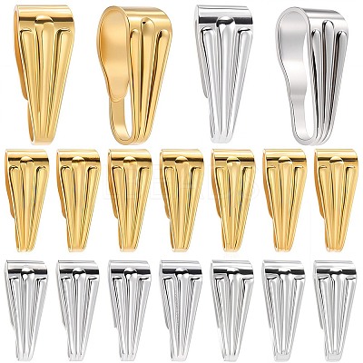 600Pcs 2 Colors Brass Snap on Bails KK-SP0002-24-1