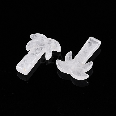Natural Quartz Crystal Coconut Tree Pendants G-N342-02J-1