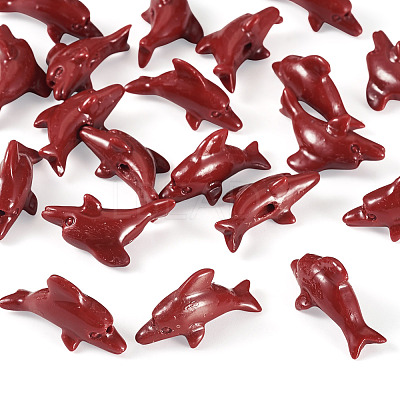 20Pcs Synthetic Coral Carved Beads CORA-TA0001-01C-1