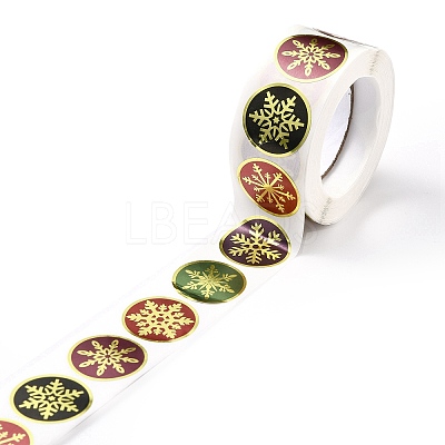 Christmas Themed Flat Round Roll Stickers LS-DIY-B045-14-1