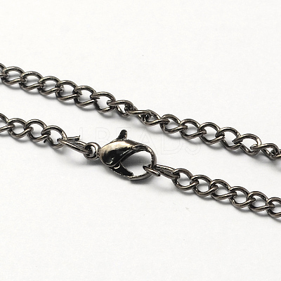 Vintage Iron Twisted Chain Necklace Making for Pocket Watches Design LS-CH-R062-B-1