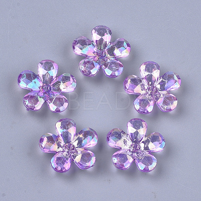 Transparent Acrylic Bead Caps TACR-T007-05E-1
