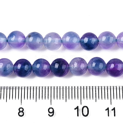 Dyed Natural White Jade Beads Strands X-G-T138-6mm-210-4-1
