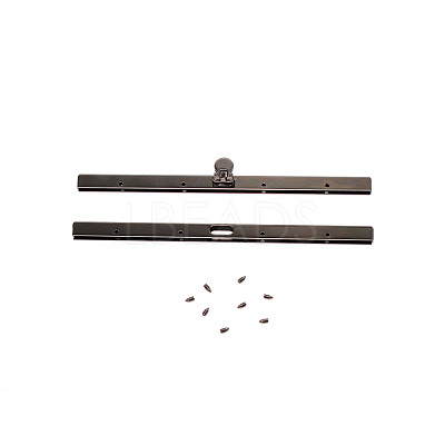 Alloy Purse Bag Wallet Straight Edging Strip FIND-WH0090-71B-1