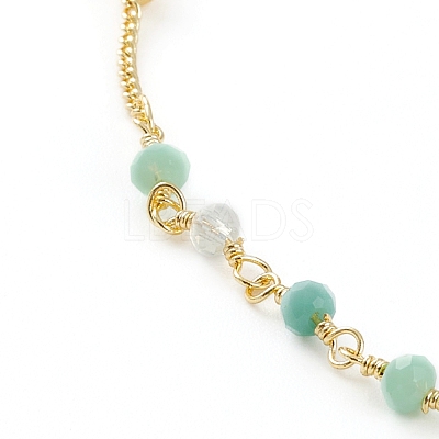 Faceted Glass Beaded Necklaces NJEW-JN03278-04-1