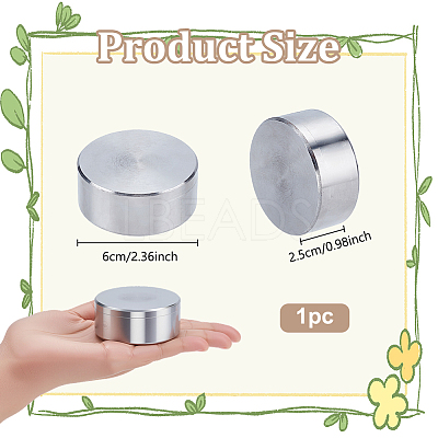 Flat Round Iron Block Jewelry Making Bench Tool Mini Forming Metalworking TOOL-WH0136-185C-1