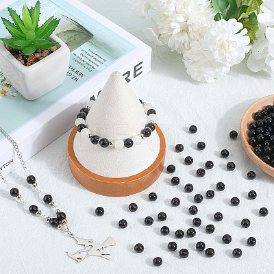 Round Opaque Acrylic Beads MACR-SP0001-27B-01-1