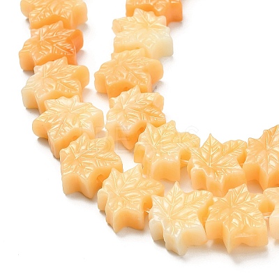 Synthetic Coral Dyed Carved Beads BSHE-H114-02E-1