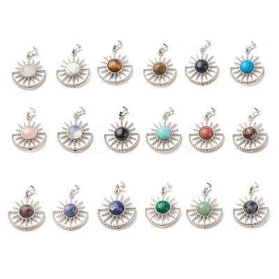 Natural & Synthetic Gemstone Pendants G-G855-04P-1