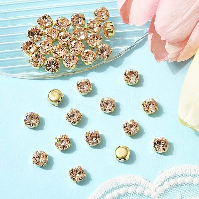 Preciosa&reg MAXIMA Crystal in Sew-On Cup Y-PRC-SS34-90300-G-1