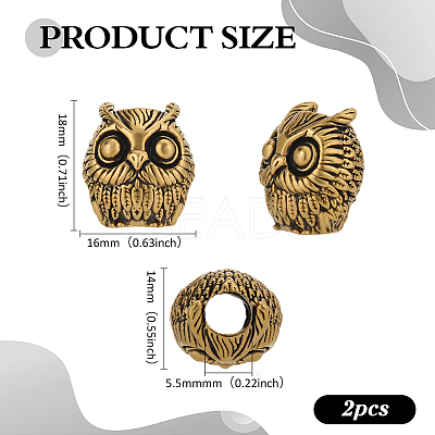 Brass European Beads KK-WH0101-096AG-1