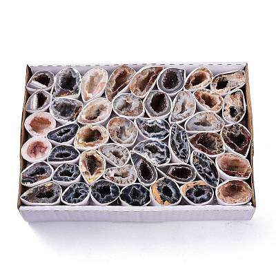 Natural Geode Agate Druzy Agate Display Decorations DJEW-I014-01A-1