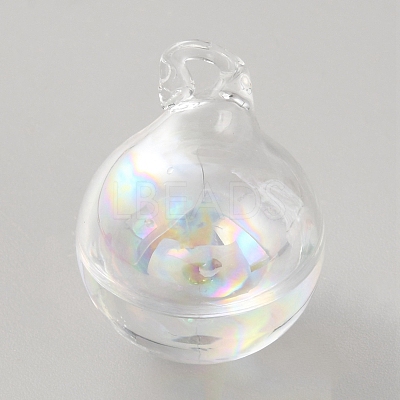 High Borosilicate Glass Bottle Pendants GLAA-WH0010-02E-1