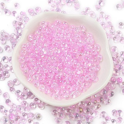 6/0 Inside Colours Fringe Glass Seed Beads SEED-A034-03D-1
