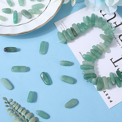 1 Strand Natural Green Aventurine Beads Strands G-BBC0001-22-1