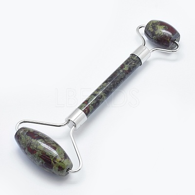 Natural Dragon Blood Jasper Brass Face Massager MRMJ-G009-05P-1