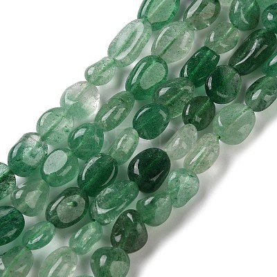 Natural Green Strawberry Quartz Beads Strands G-C268-A01-8x10mm-1